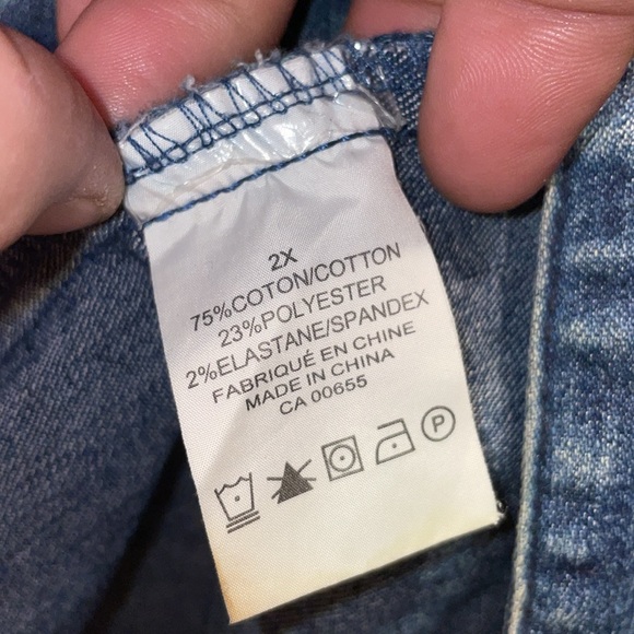 Pennintings 2x Jean jacket denim jacket , pockets size 2 X-Large blue denim - Picture 7 of 7